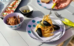 Berger Dots Melamin Geschirr-Set 16-tlg. Rot -Freien Camping Geschäft 260273 1859640 2