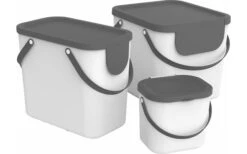 Rotho Albula Recycling Müllsystem 25 Liter Cappuccino -Freien Camping Geschäft 489477 3317696