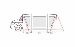 Outdoor Revolution Cayman Combo Air Vorzelt Low 180 Bis 210 Cm -Freien Camping Geschäft 636903 4332455
