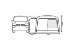 Outdoor Revolution Cayman Combo Air Vorzelt Low 180 Bis 210 Cm -Freien Camping Geschäft 636907 4332467