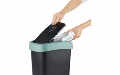 Rotho Twist Abfalleimer Mit Schwing- Und Klappdeckel 10 Liter Horizon Blau -Freien Camping Geschäft 689406 4830116