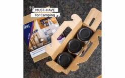 Silwy® Feinkost-Magnetgläser ALL BLACK (192 Ml) 3er-Set Inkl. Metallleiste -Freien Camping Geschäft 693335 4711817