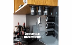 Silwy® Feinkost-Magnetgläser ALL BLACK (192 Ml) 3er-Set Inkl. Metallleiste -Freien Camping Geschäft 706742 4793213