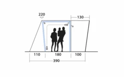 Outwell Jonesville 290 SA Flex Busvorzelt + ONS Leuchtelement-Set Bundle -Freien Camping Geschäft 748541 5008487