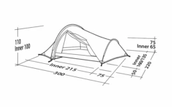 Robens Challenger 3XE Tunnelzelt Grün -Freien Camping Geschäft 771890 5131130