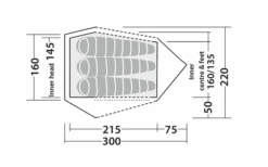 Robens Challenger 3XE Tunnelzelt Grün -Freien Camping Geschäft 771893 5131136