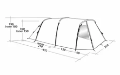 Easy Camp Huntsville 400 Tunnelzelt Für 4 Personen -Freien Camping Geschäft 782843 5185697