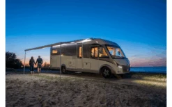 Fiamma F80L 450 Markise Gehäusefarbe Deep Black Tuchfarbe Royal Grey 450 Cm -Freien Camping Geschäft 804116 5271731